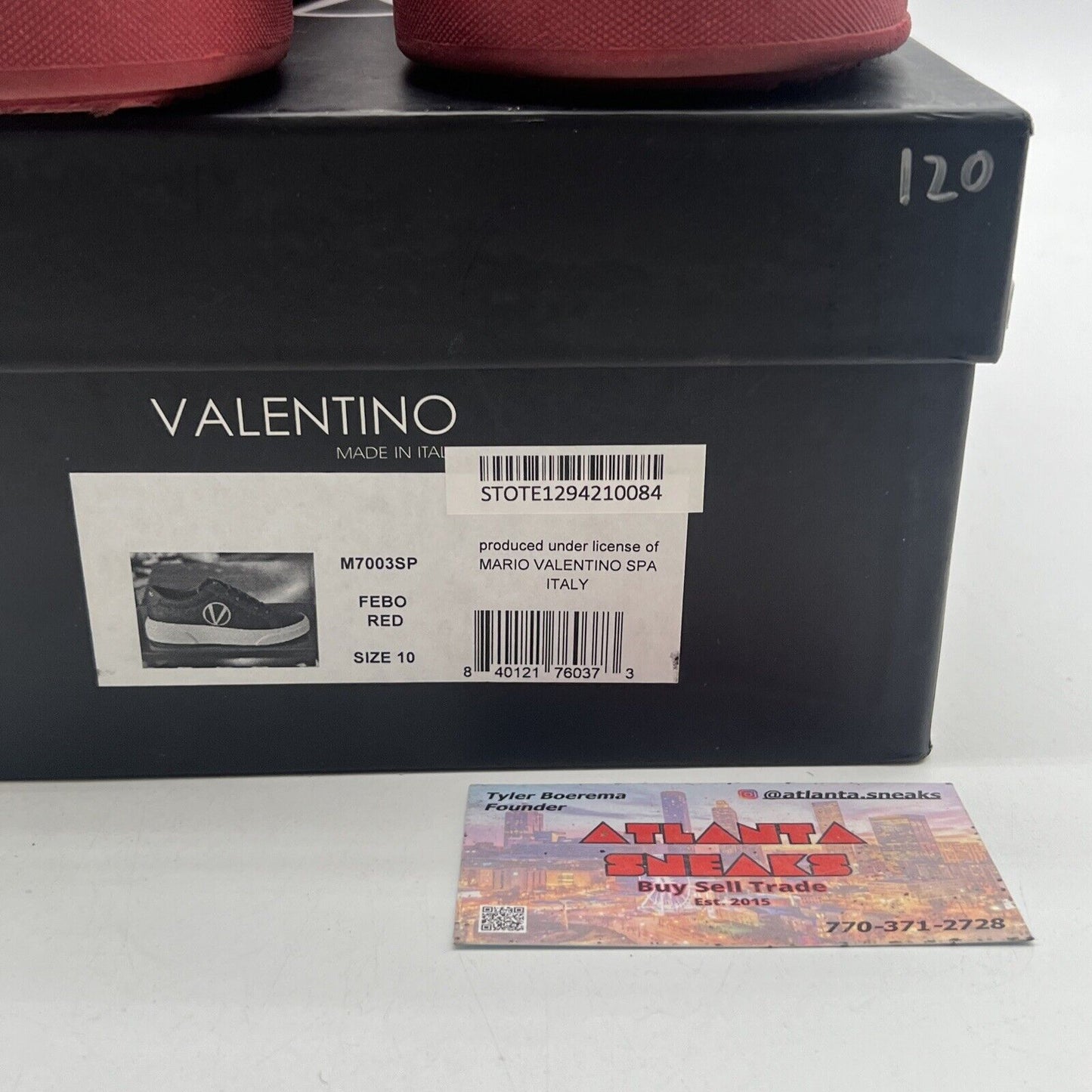 Size 10 - Valentino Petra Leather Platform Sneakers Triple Red