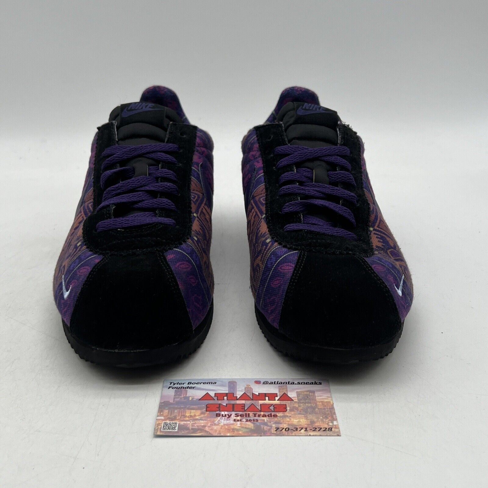 Size 12 - Nike Inti x Classic Cortez One Heart Purple Black Leather (AH7741-500)