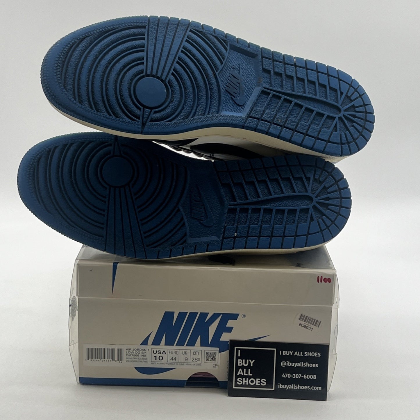 Size 10 - Air Jordan 1 Retro x Fragment Design x Travis Scott Low Blue