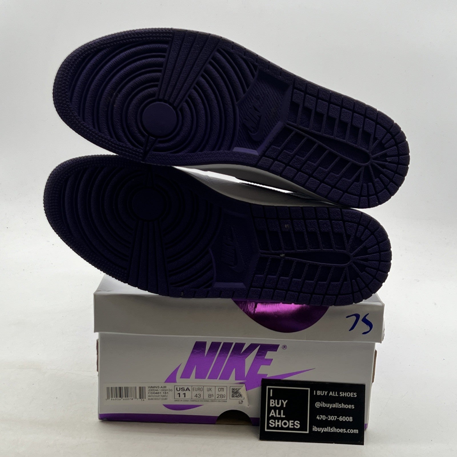 Size 11 - Air Jordan 1 OG High Court Purple W (CD0461-151)