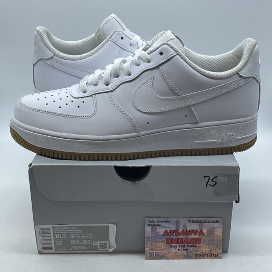 Size 10.5 - Nike Air Force 1 Low White Gum Brown Leather (DJ2739-100)