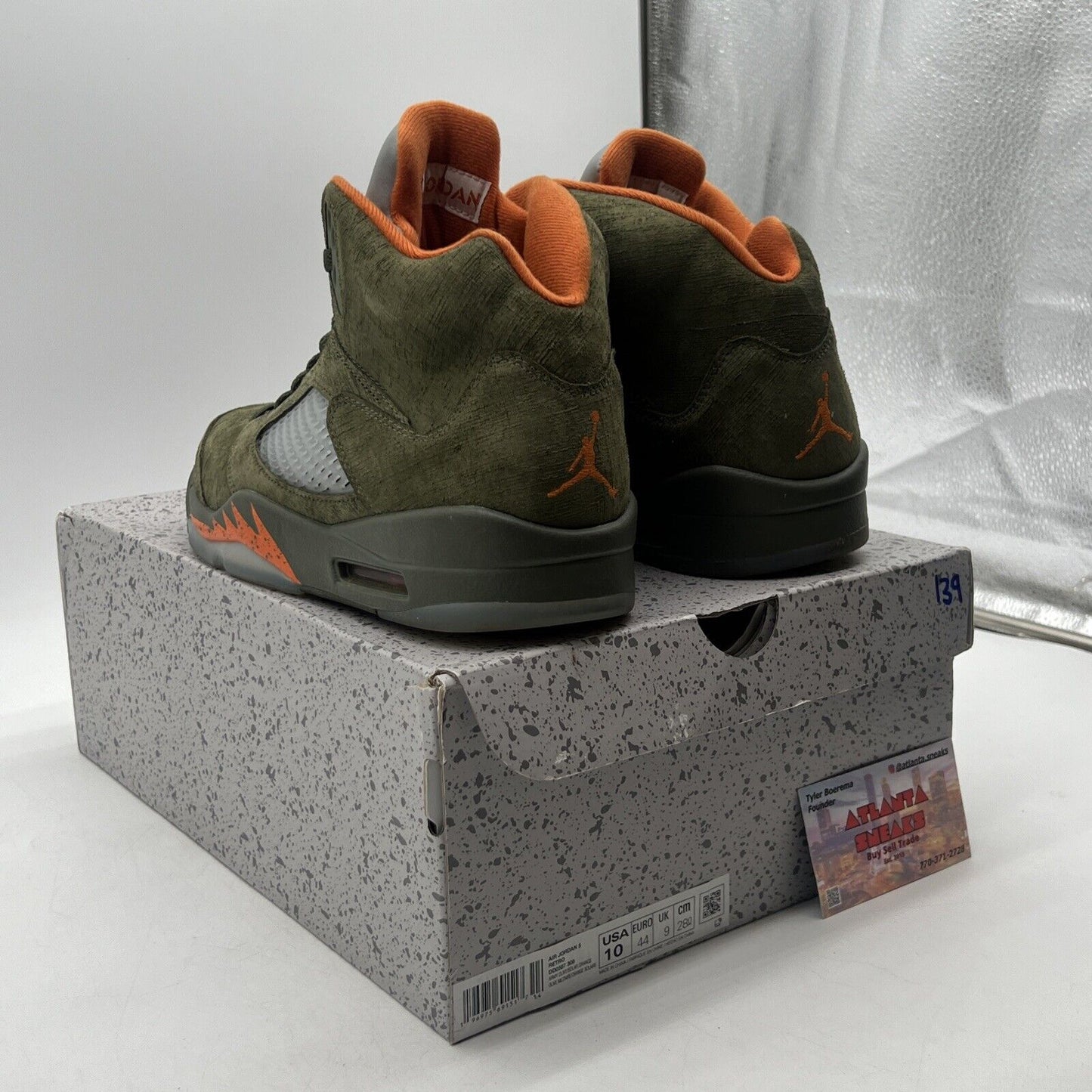 Size 10 - Air Jordan 5 Retro 2024 Olive Orange Grey (DD0587-308)