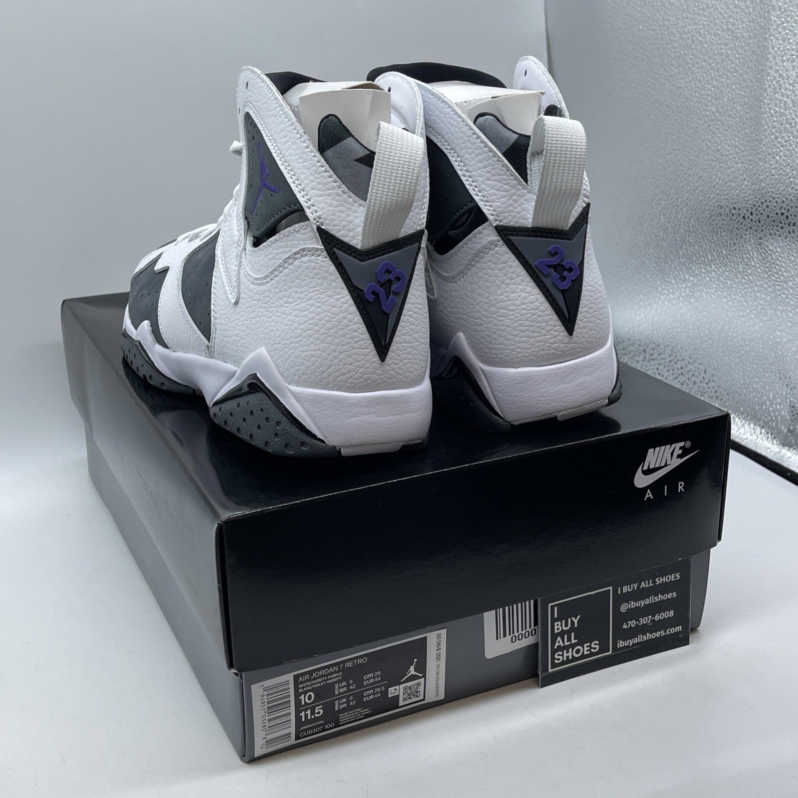 Size 10 - Air Jordan 7 Retro Flint Grey White Suede Leather (CU9307-100)