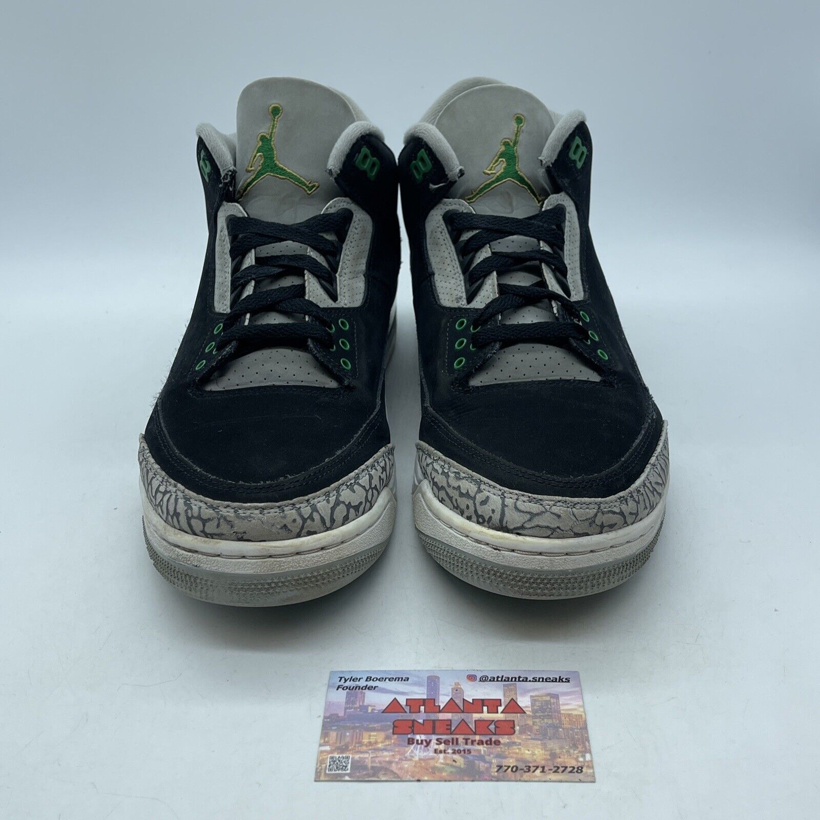 Size 10.5 - Jordan 3 Retro Mid Pine Green Black Grey Suede Leather (CT8532-030)