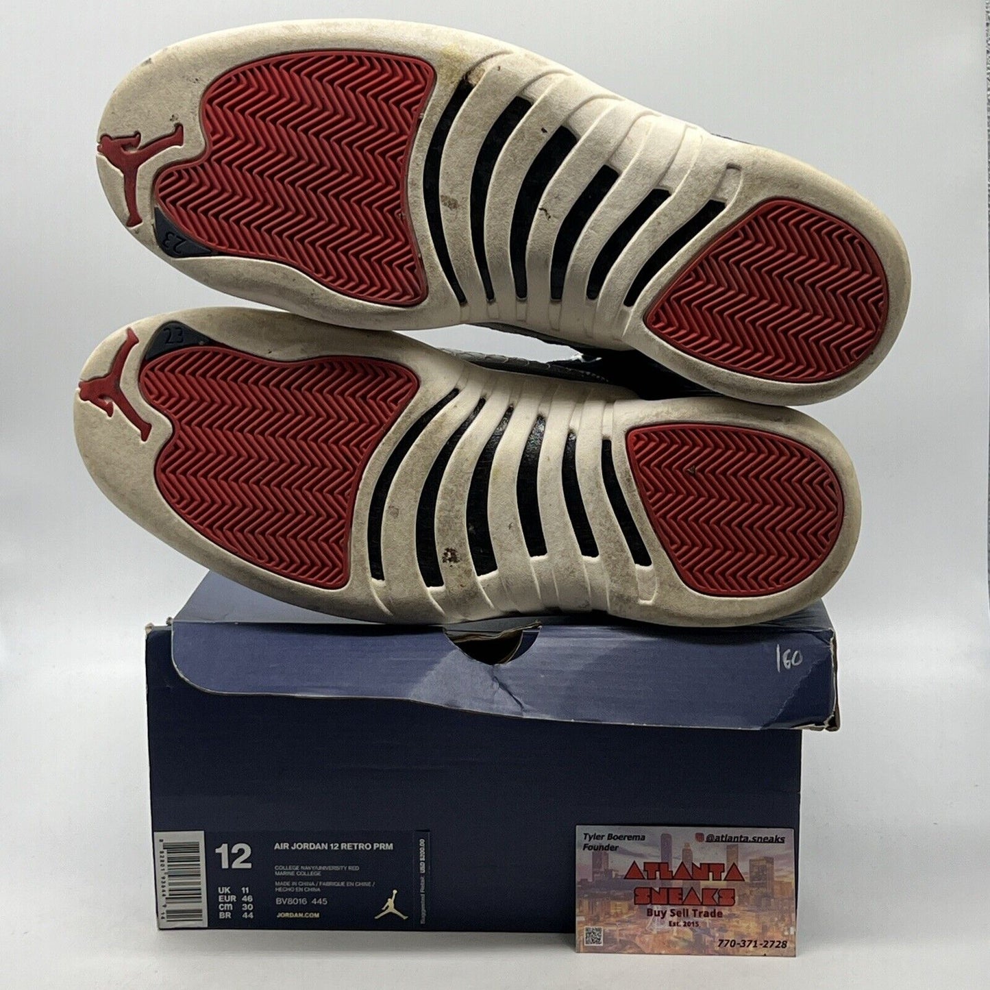 Size 12 - Air Jordan 12 Retro International Flight Navy White Suede (BV8016-445)