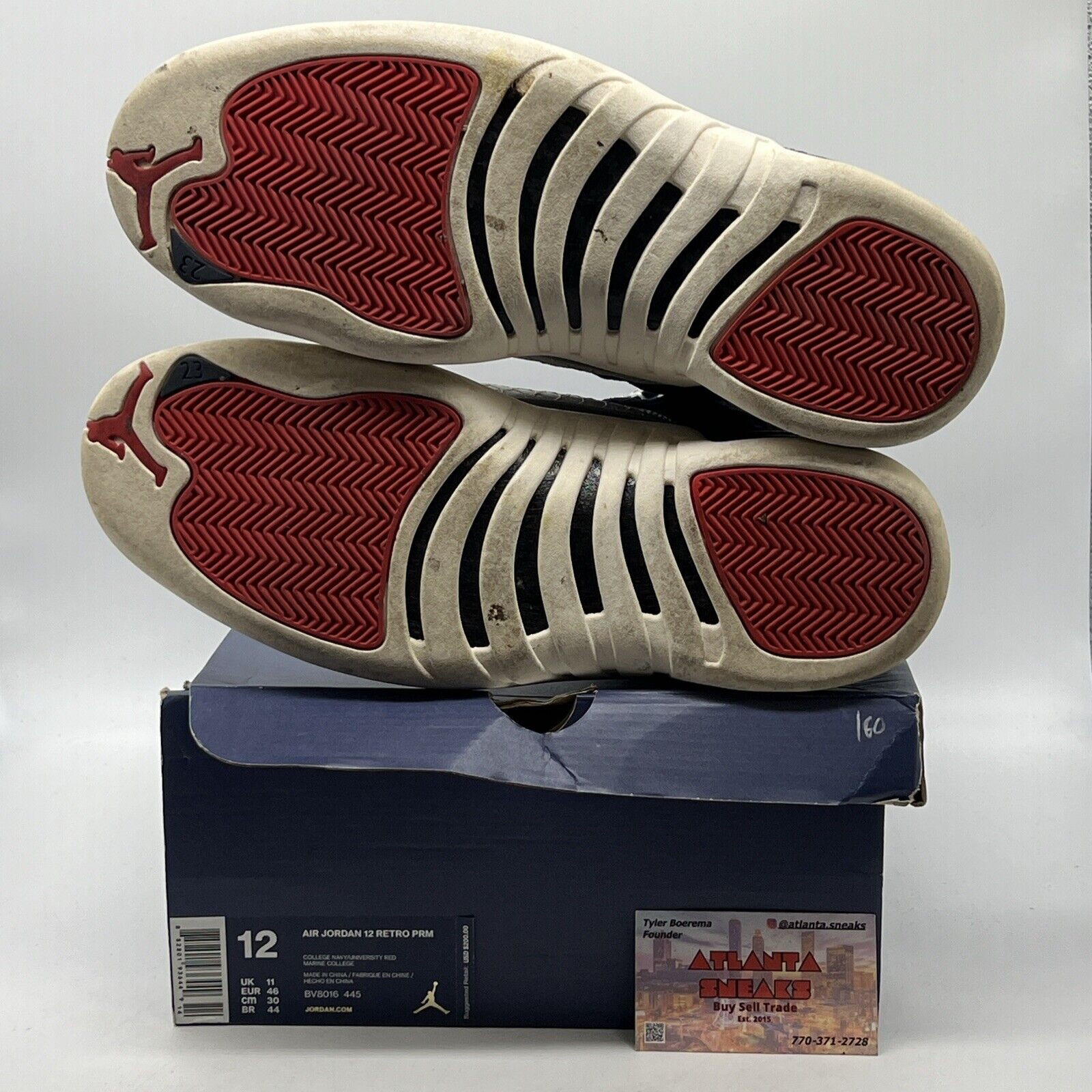 Size 12 - Air Jordan 12 Retro International Flight Navy White Suede (BV8016-445)