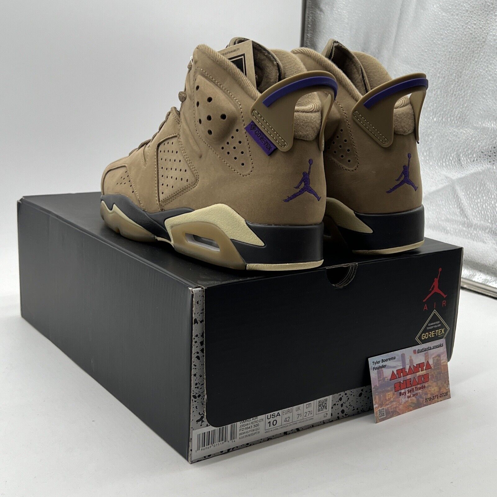 Size 10W - Air Jordan 6 Retro GORE-TEX Brown Kelp (FD1643-300)