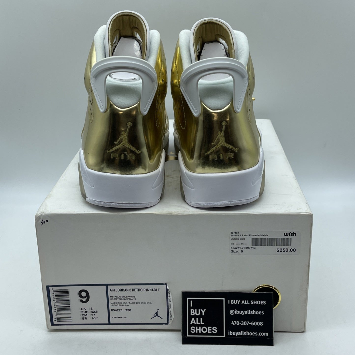 Size 9 - Air Jordan 6 Retro Pinnacle (854271-730)