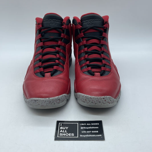 Size 9.5 - Air Jordan 10 Retro Bulls Over Broadway Red Leather (705178-601)