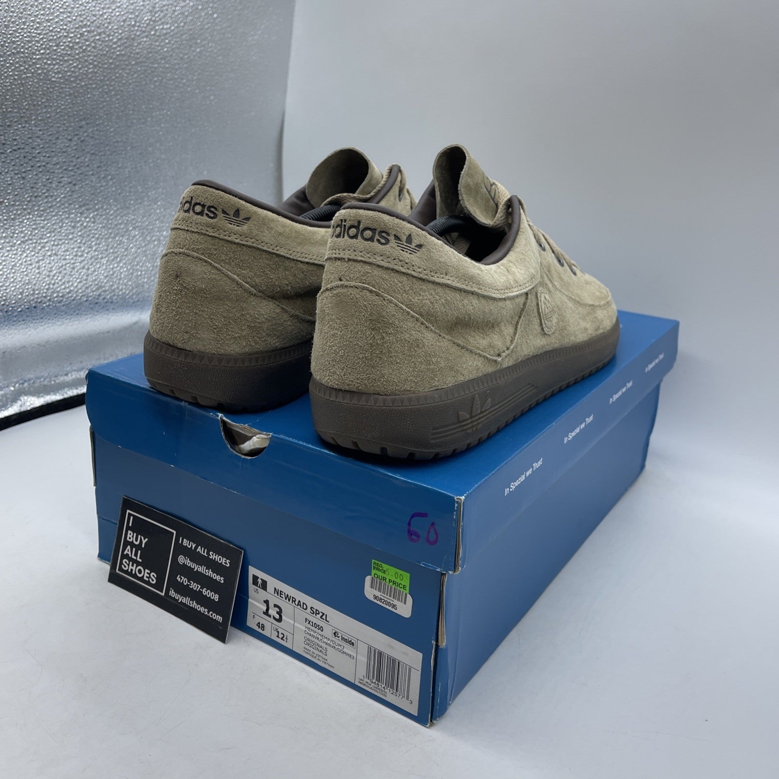 Size 13 - Adidas Newrad SPZL Hemp Gum (FX1050)