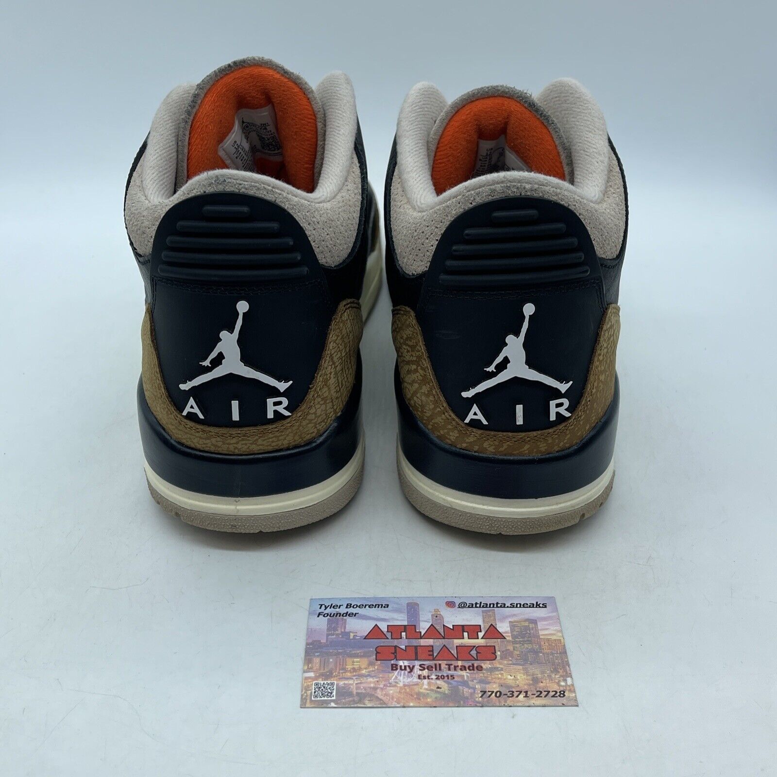 Size 12 - Jordan 3 Retro Desert Elephant Black Leather Brown Suede (CT8532-008)