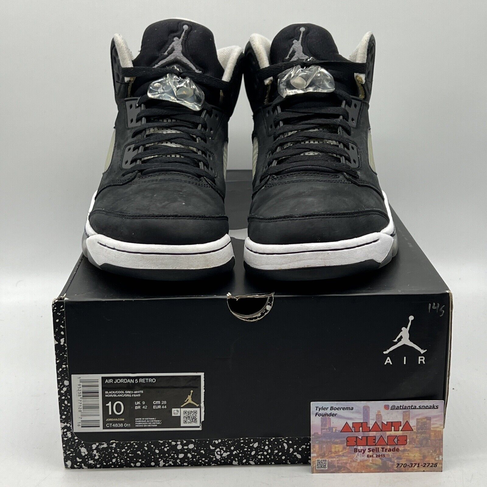 Size 10 - Jordan 5 Retro Mid Oreo White Black Suede Icey (CT4838-011)