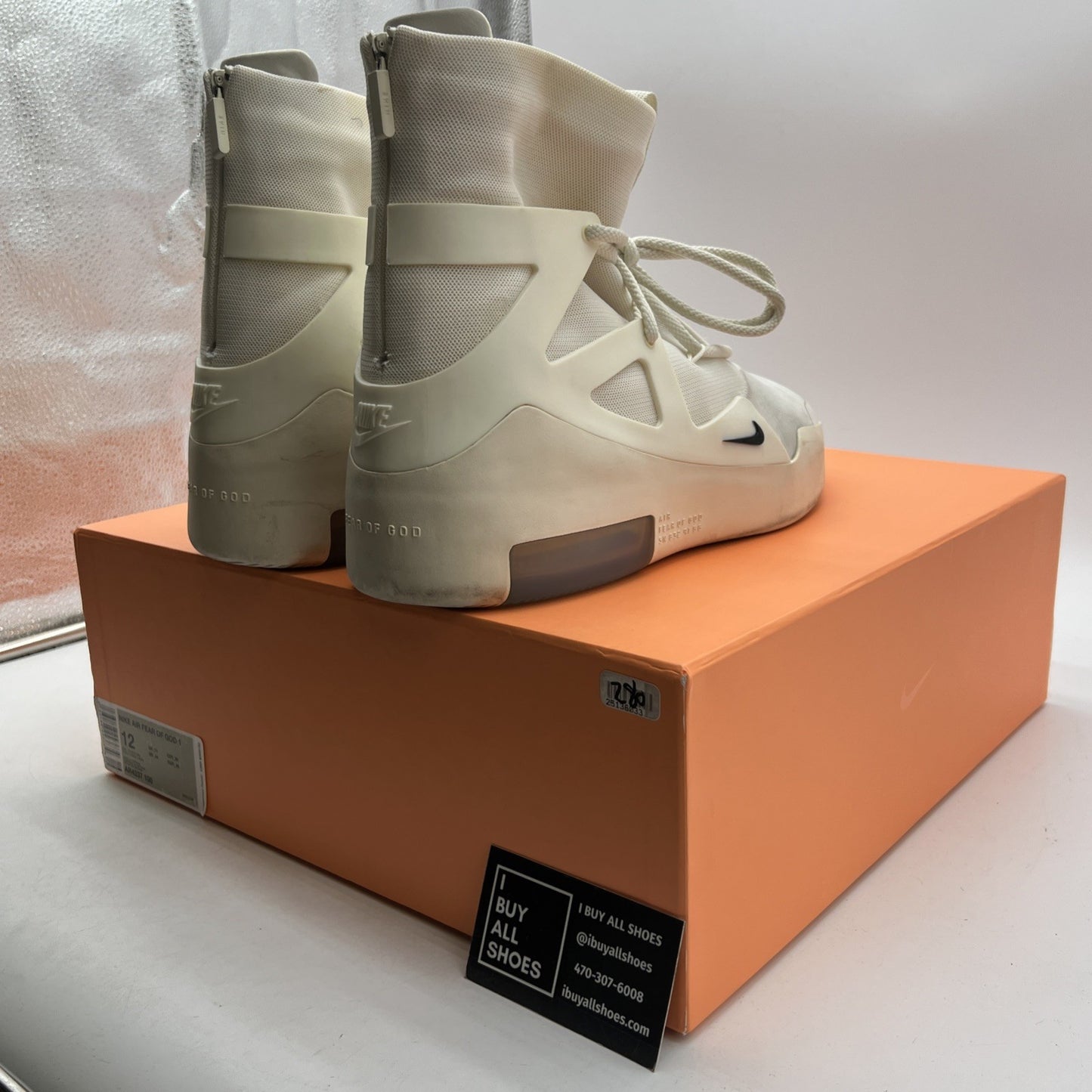 Size 12 - Nike Air Fear Of God 1 Sail (AR4237-100)