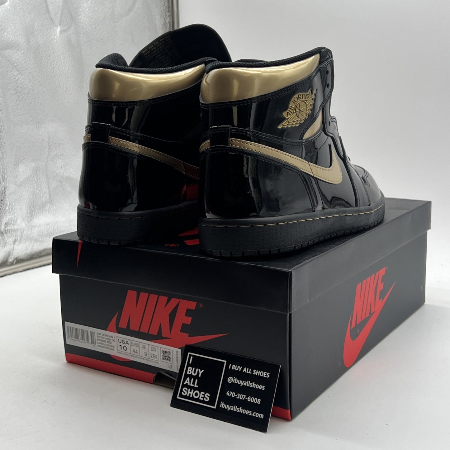 Size 10 - Air Jordan 1 Black 2020 (555088-032)