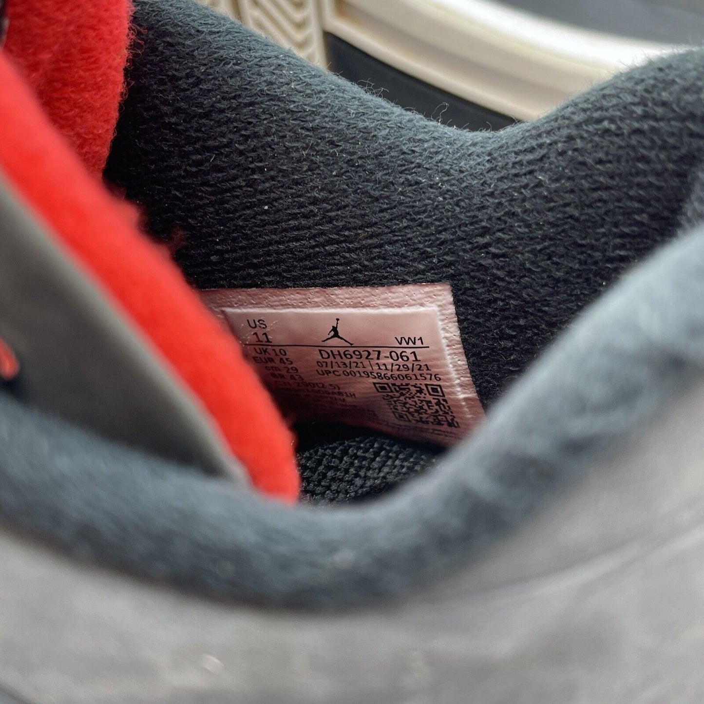 Size 11 - Jordan 4 Retro Mid Infrared Grey Black Suede Leather (DH6927-061)