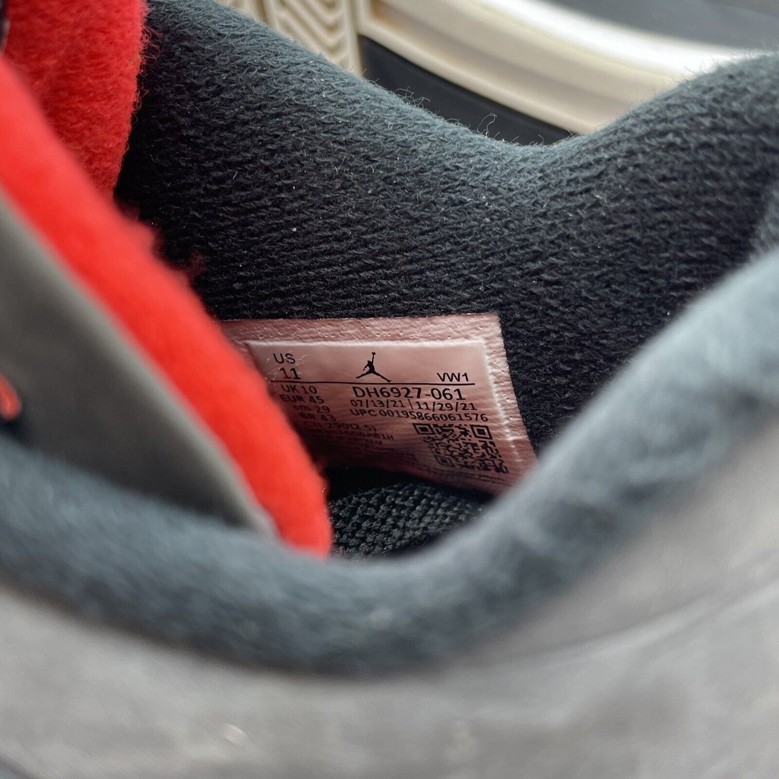 Size 11 - Jordan 4 Retro Mid Infrared Grey Black Suede Leather (DH6927-061)