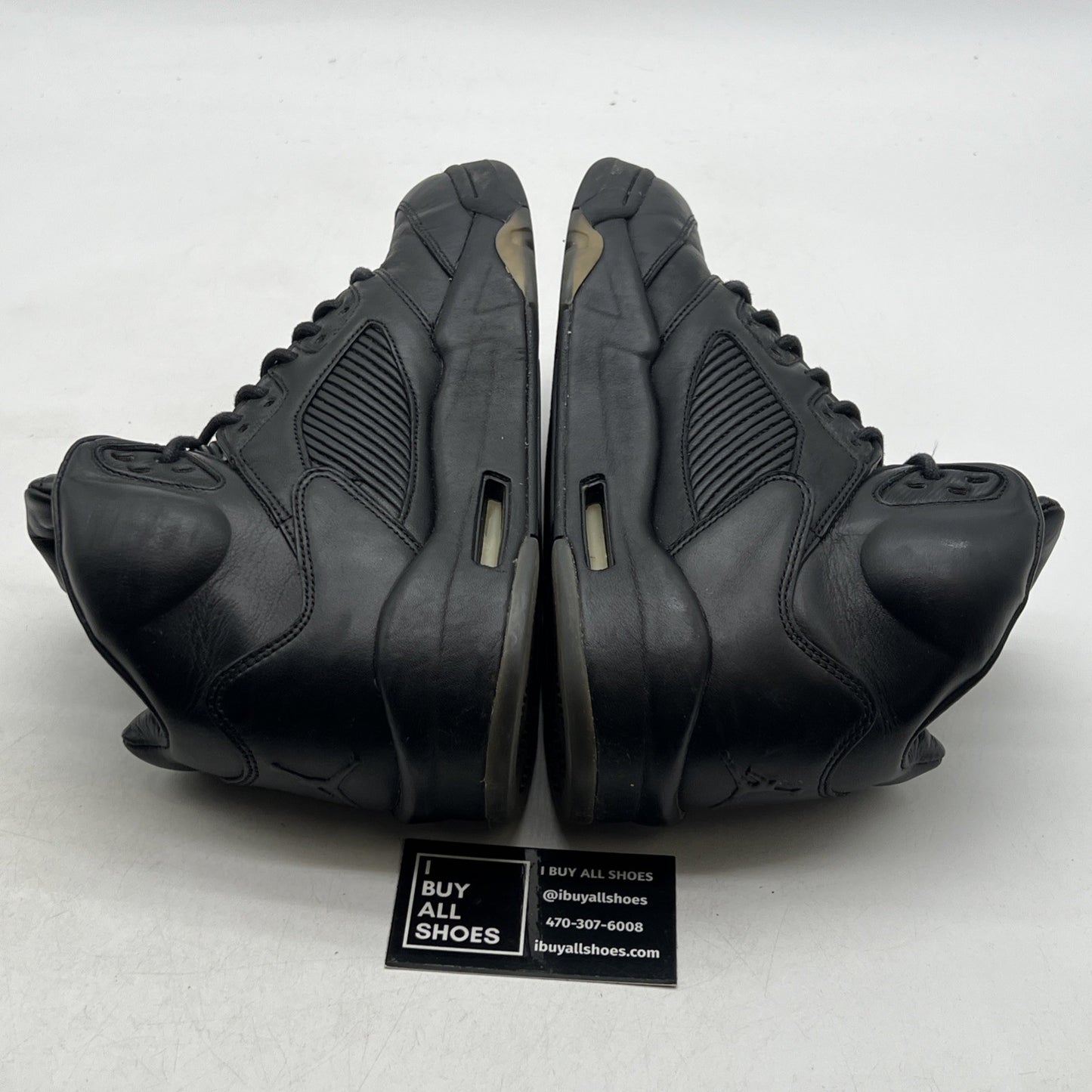 Size 9.5 - Air Jordan 5 Retro Premium Triple Black (881432-010)
