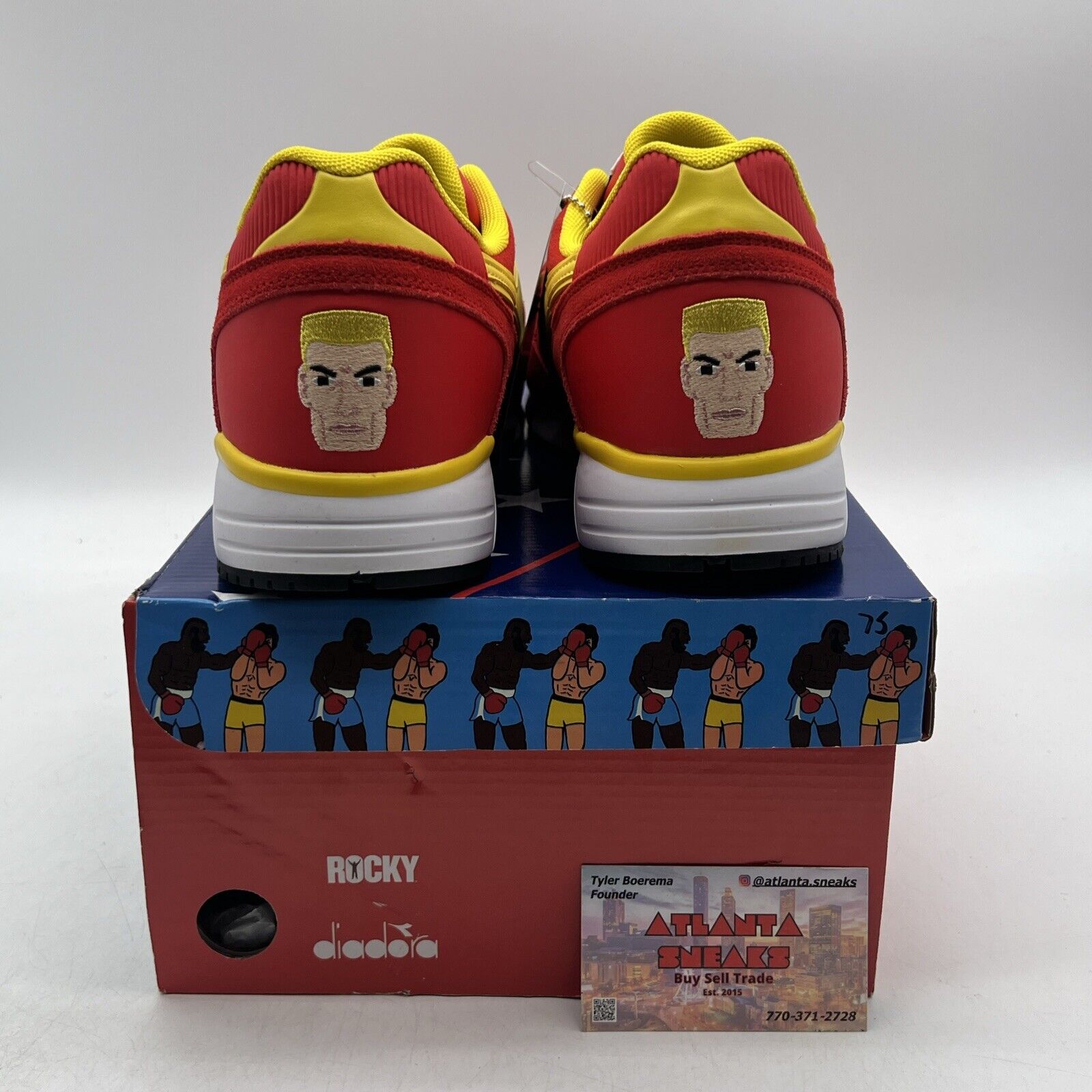 Size 11.5 - Diadora N9002 Rocky Ivan Drago Red Yellow Suede (501178831-C6852)