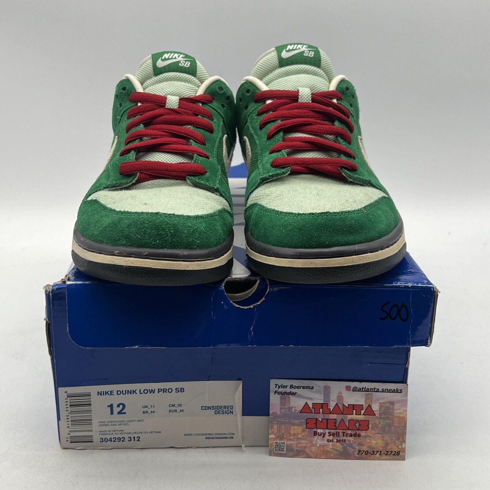 Size 12 - Nike Dunk Pro SB Low Green Suede (304292-312)