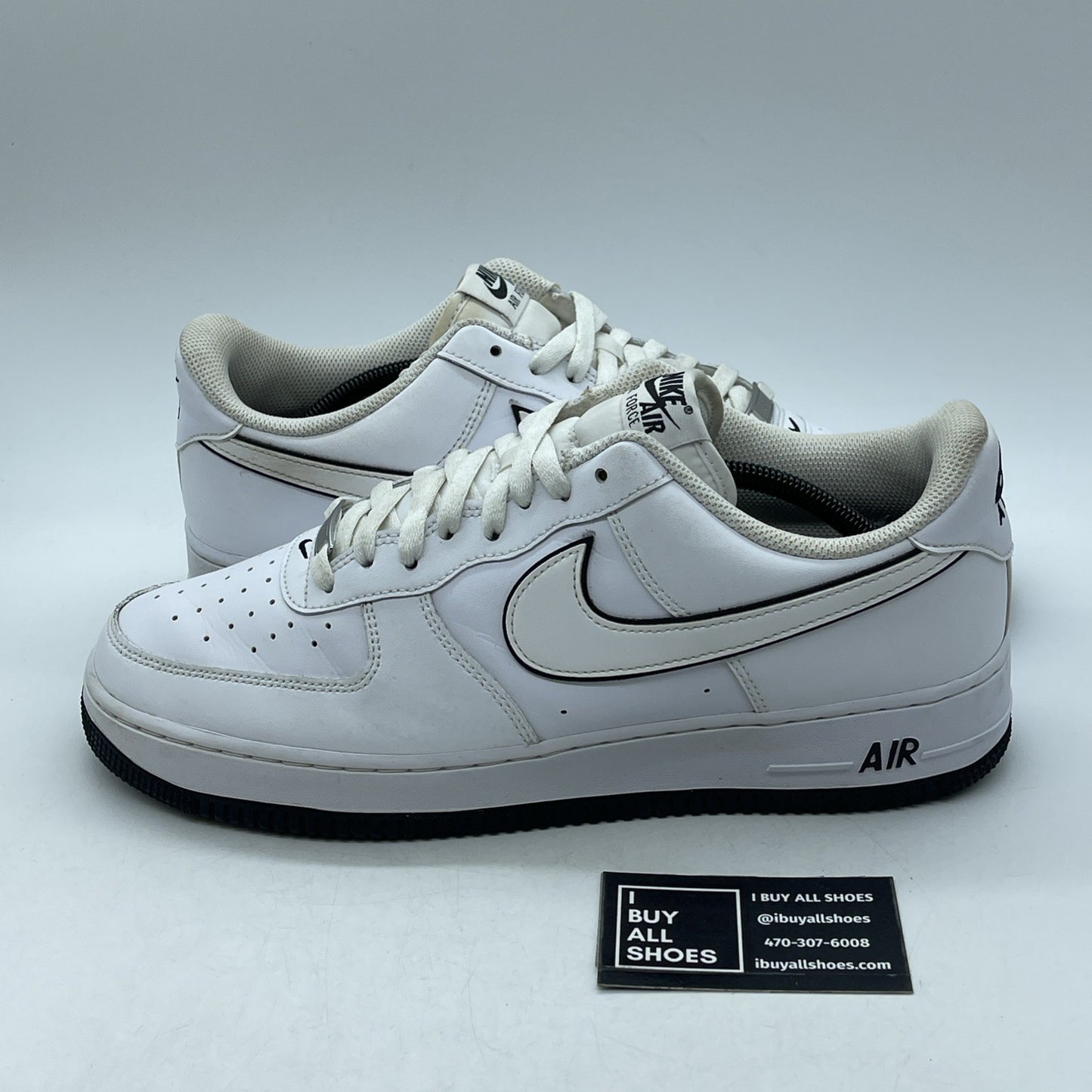 Size 12 - Nike Air Force 1 '07 White Black Outline (DV0788-103)