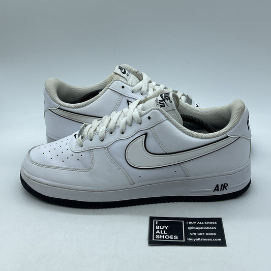 Size 12 - Nike Air Force 1 '07 White Black Outline (DV0788-103)