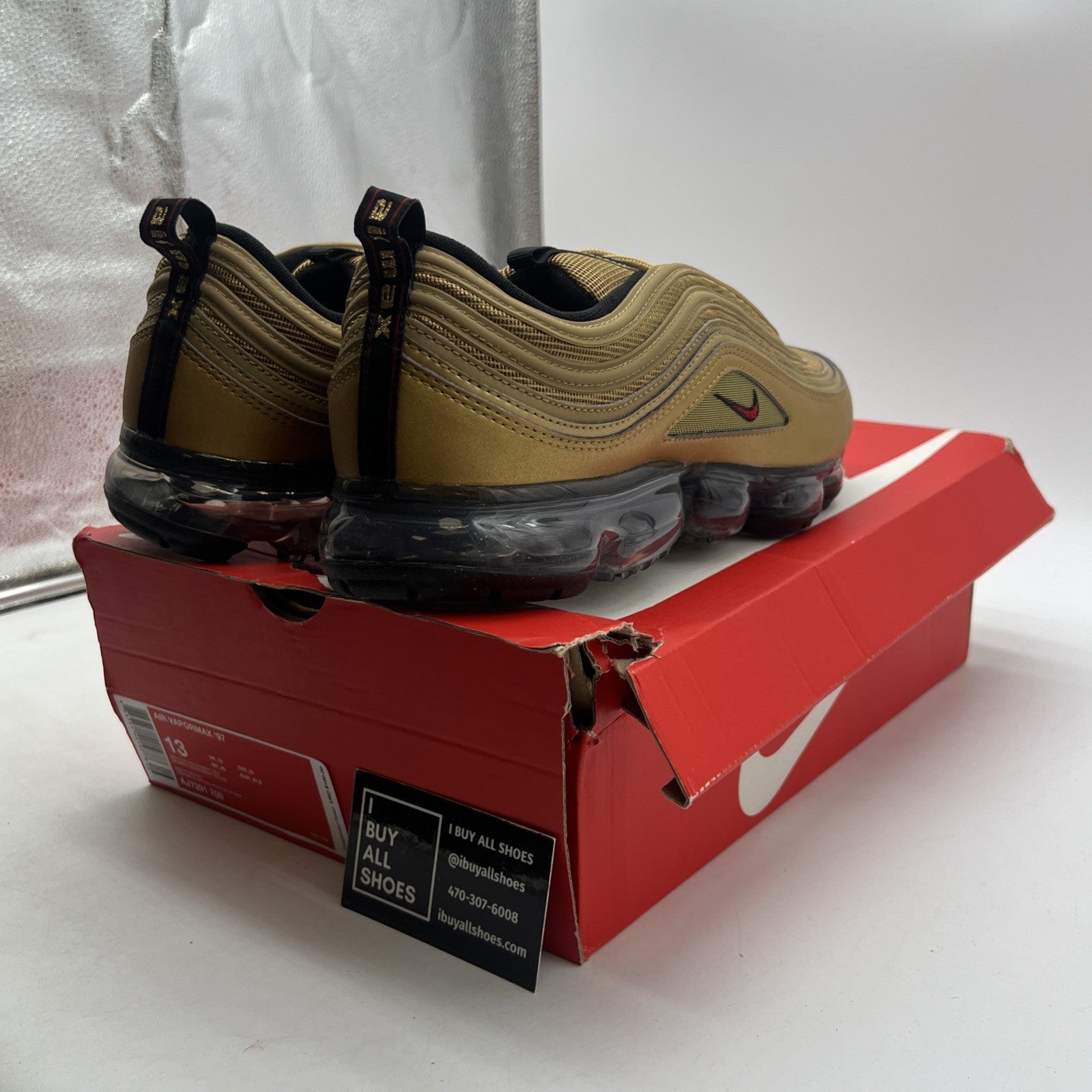 Size 13 - Nike Air Vapormax 97 Metallic Gold (AJ7291-700)