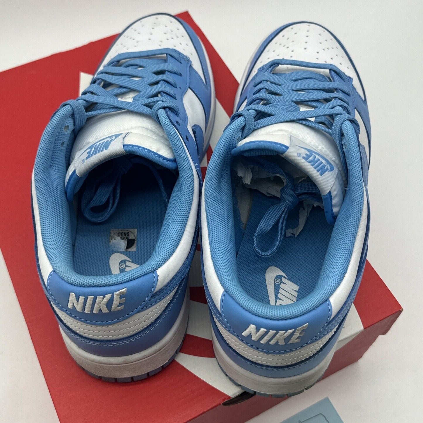 Nike Dunk Low Retro "UNC" 2021 - Size 11 - DD1391 102 Blue White Tar Heels Lthr