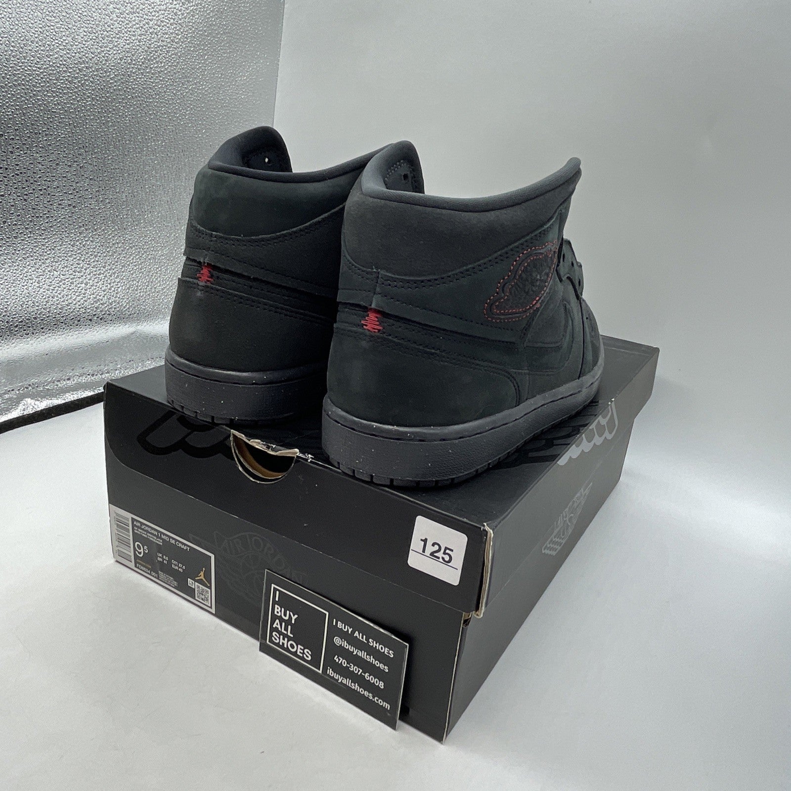 Size 9.5 - Air Jordan 1 SE Craft Mid Dark Smoke Red (FD8634-001)