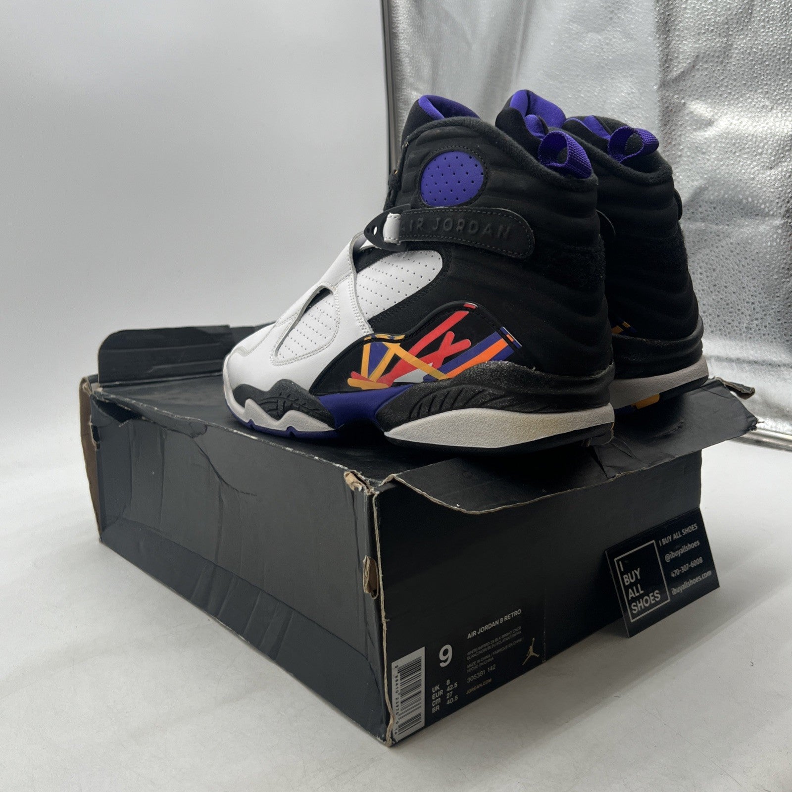 Size 9 - Air Jordan 8 Three-Peat (305381-142)