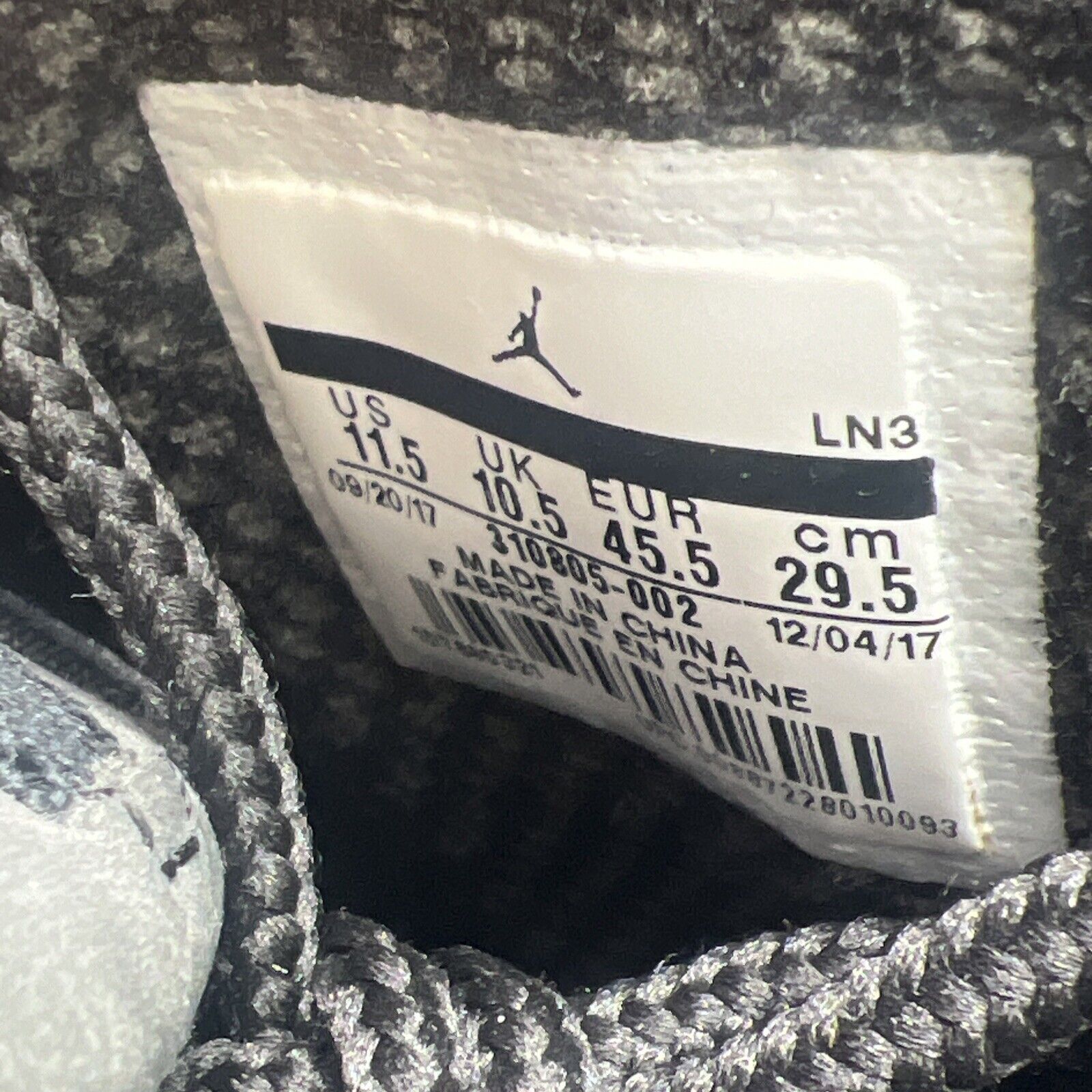 Size 11.5 - Air Jordan 10 Retro 2018 Shadow (310805-002)