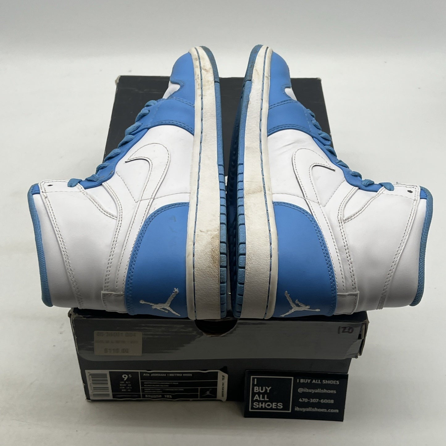 Size 9.5 - Air Jordan 1 Retro High North Carolina (332550-103)
