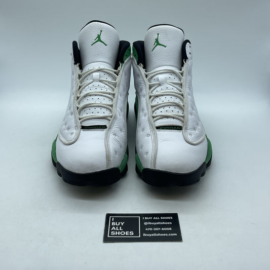 Size 11 - Jordan 13 Retro Lucky Green 2020 White Suede Leather (DB6537-113)