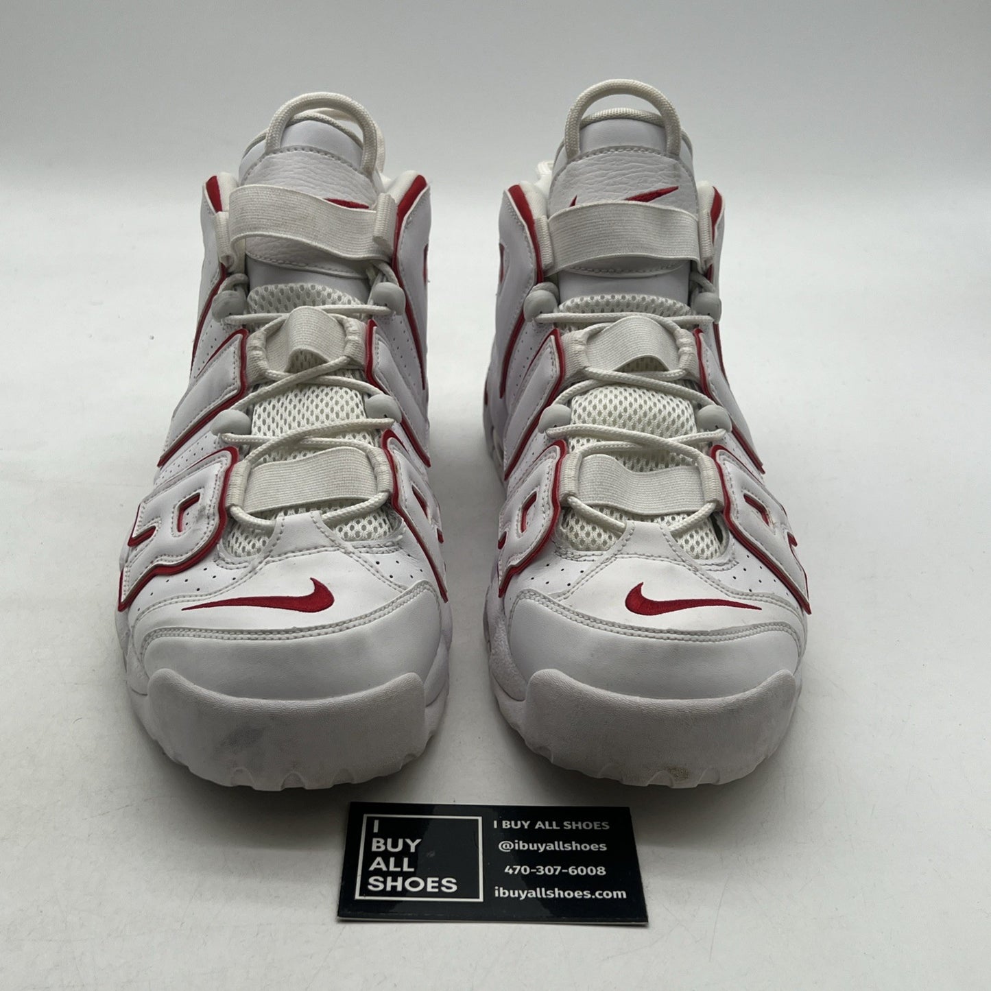 Size 12 - Nike Air More Uptempo White Varsity Red 2018 (921948-102)
