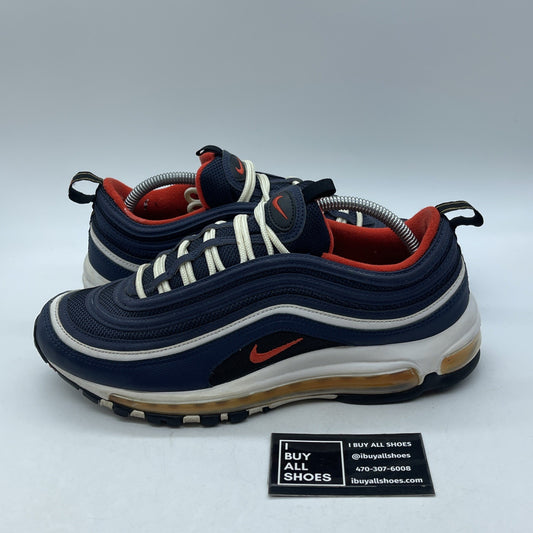 Size 9.5 - Nike Air Max 97 Midnight Navy Blue White Suede (921826-403)