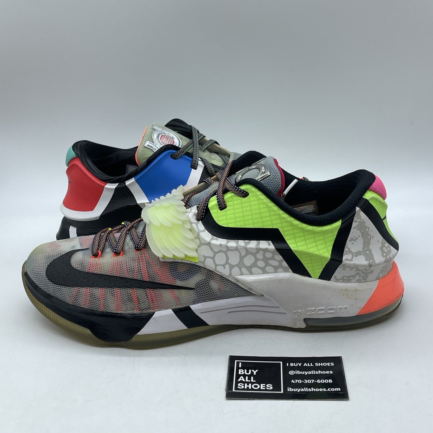 Size 14 - Nike KD 7 What The KD White Black Suede Leather (801778-944)