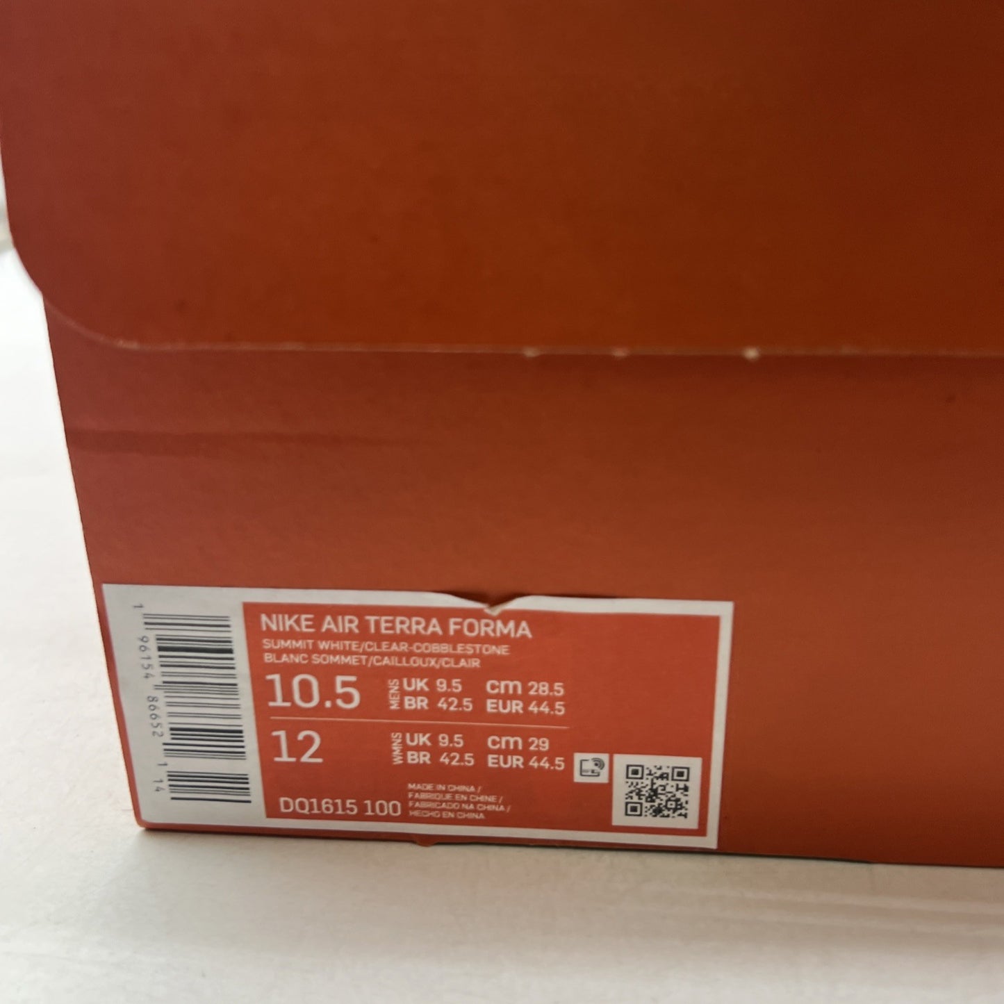 Size 10.5 - Nike Off-White x Air Terra Forma White (DQ1615-100)