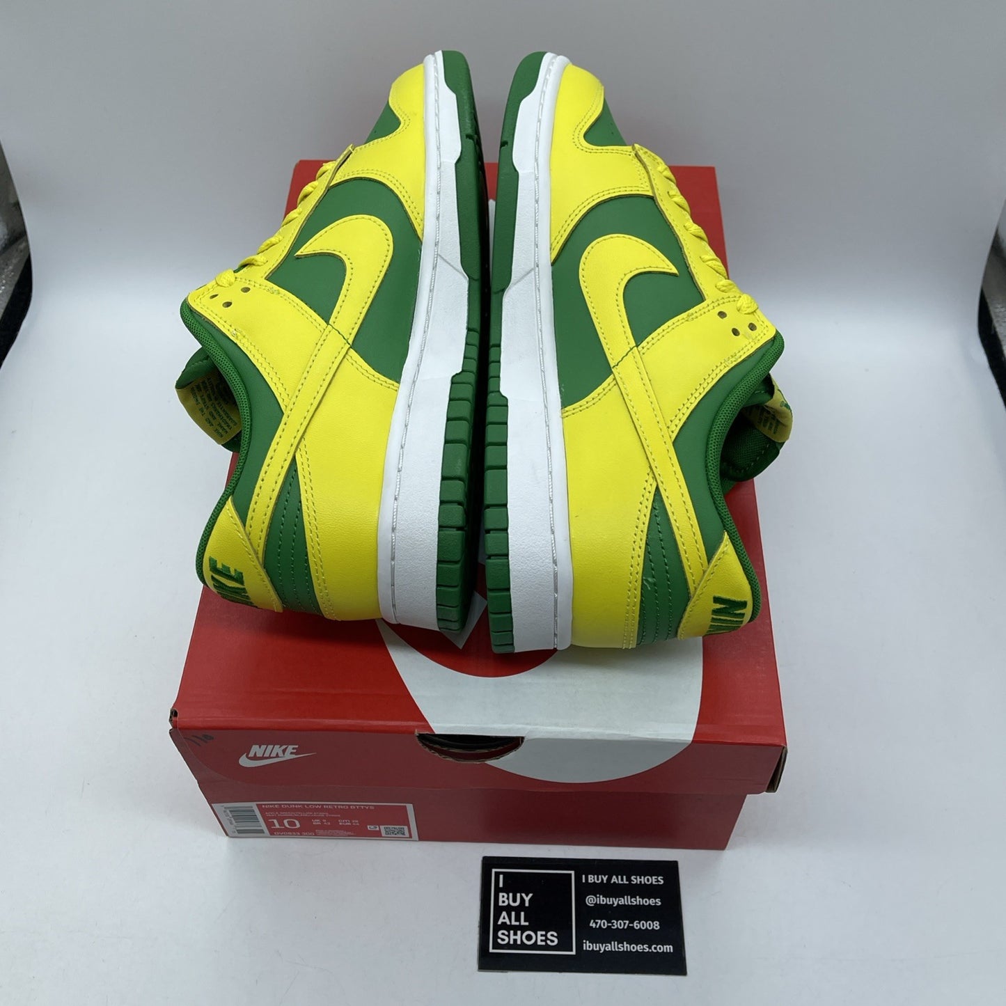 Size 10 - Nike Dunk Low Reverse Brazil Green Yellow (DV0833-300)