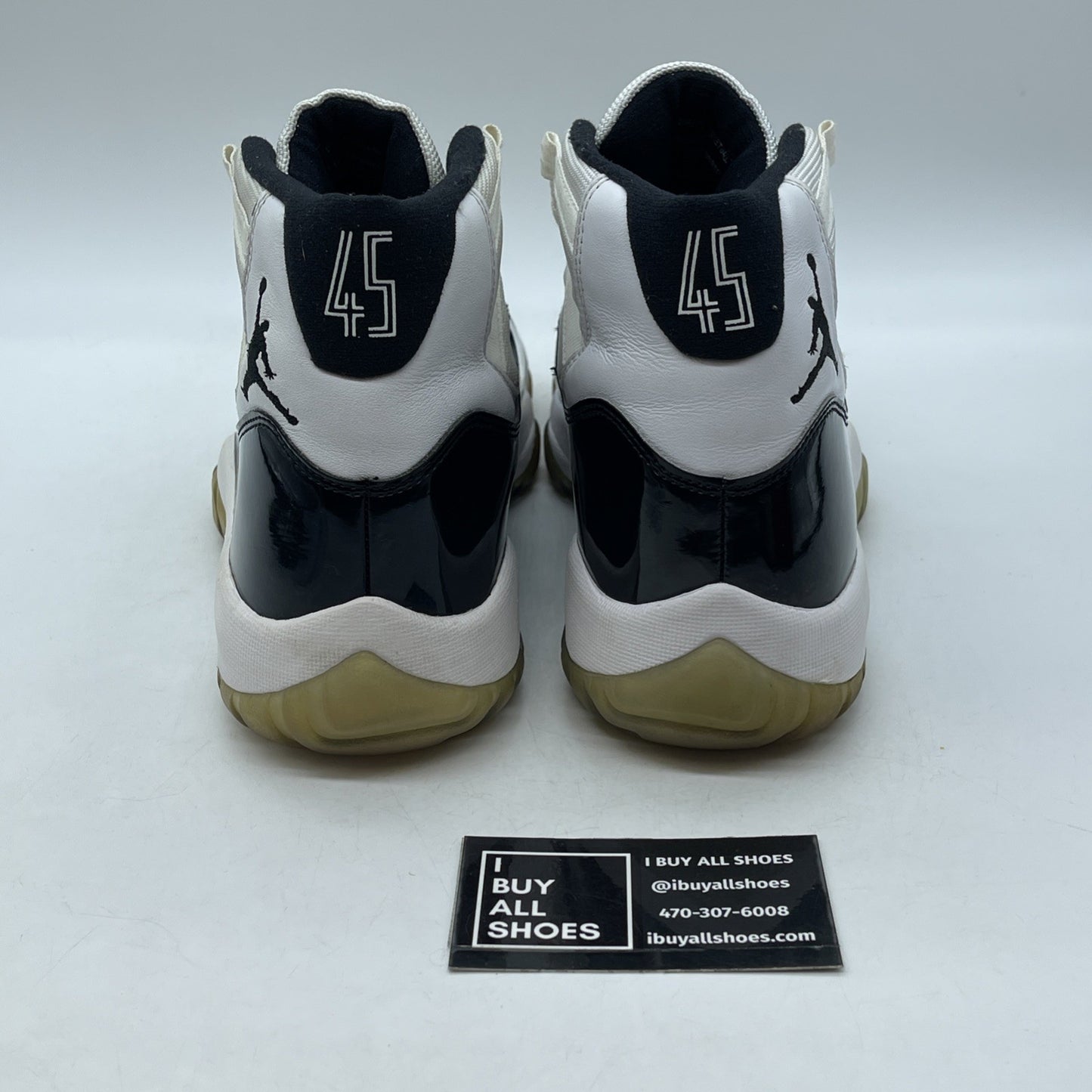 Size 10 - Jordan 11 Retro High Concord Black White Leather (378037-100)