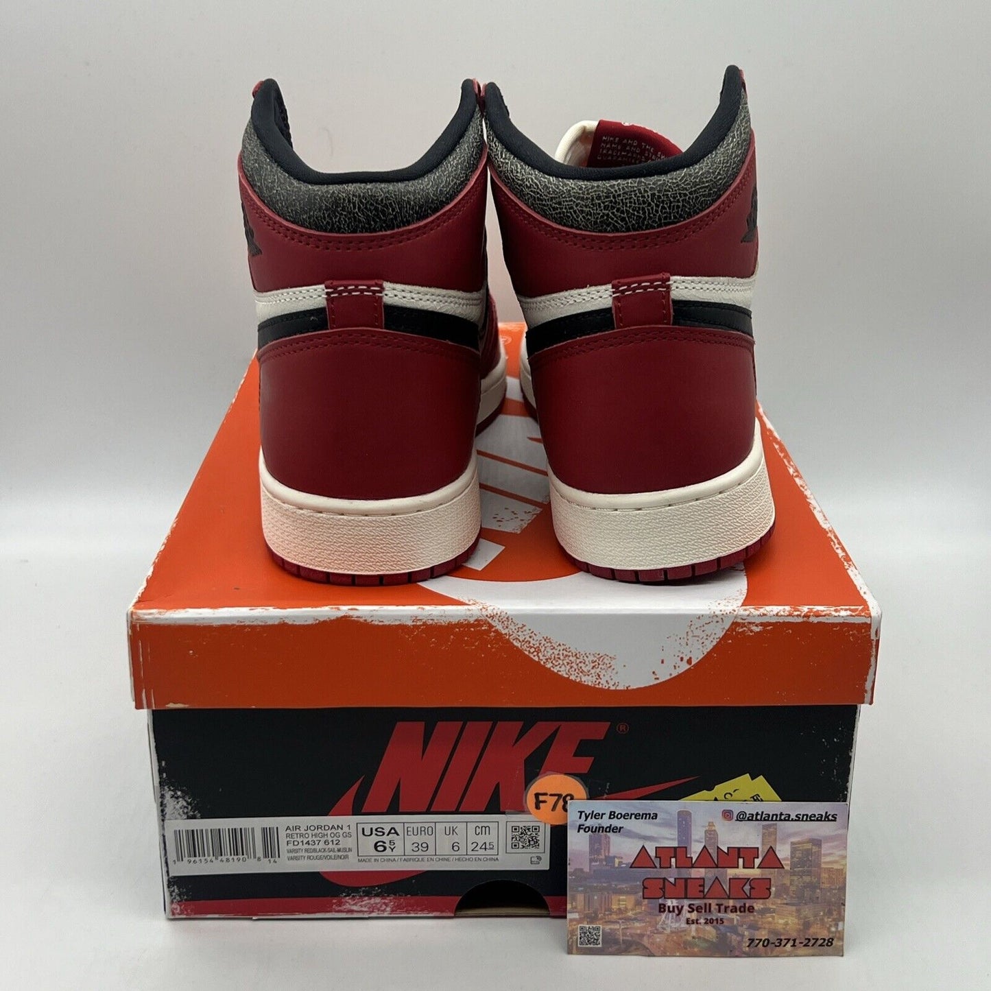 Size 6.5 - Jordan 1 Retro High OG Chicago Lost & Found 2022 Brand New Og All