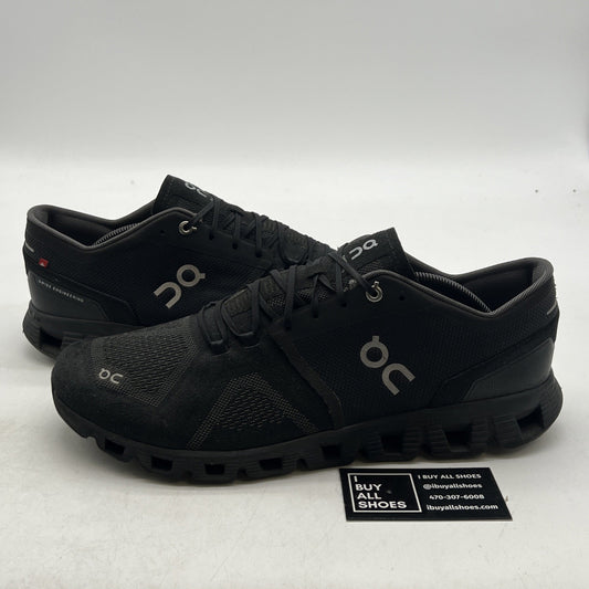 Size 12 - On Cloud X Black Running Shoes