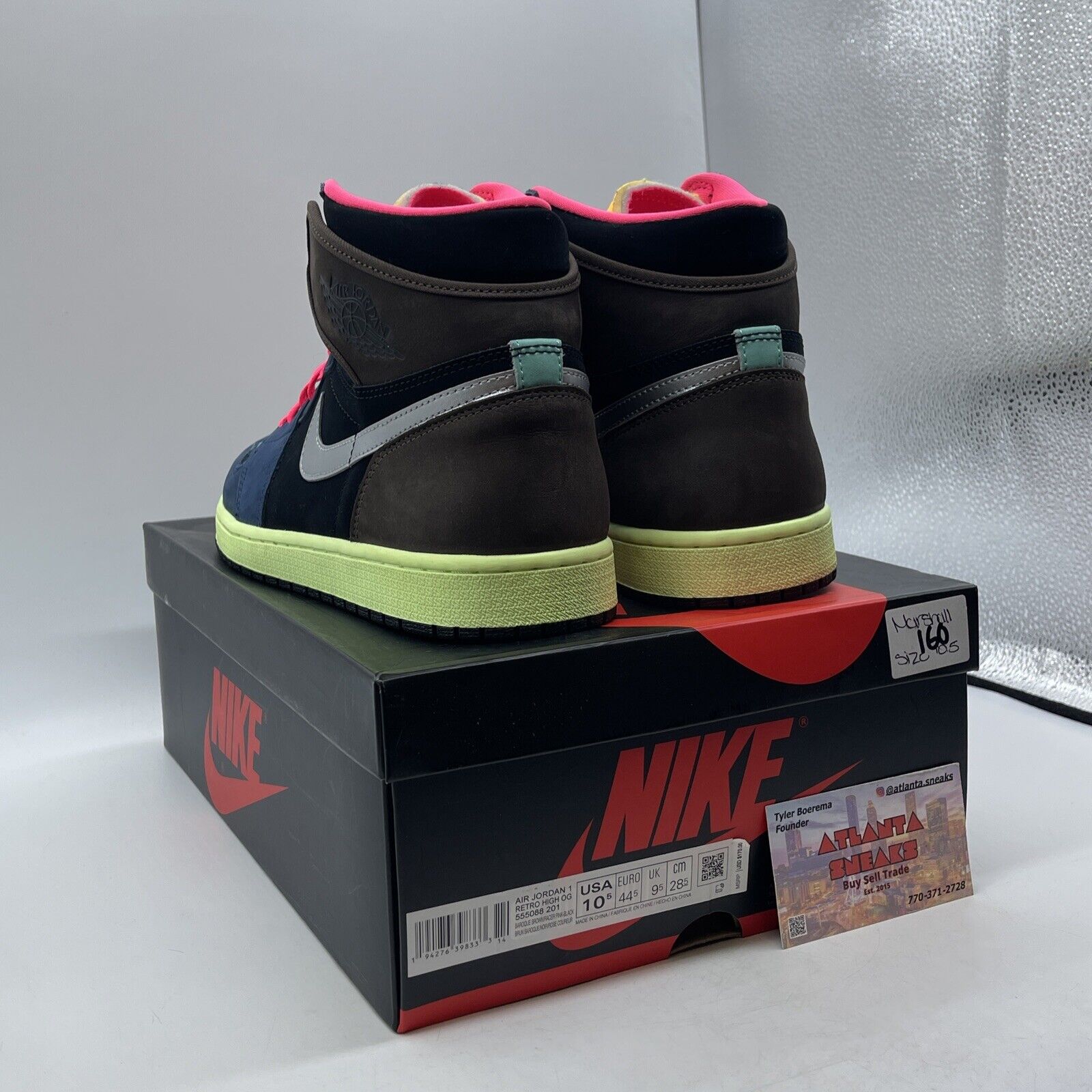 Size 10.5 - Jordan 1 Retro High Tokyo Bio Hack Brown Green Blue (555088-201)