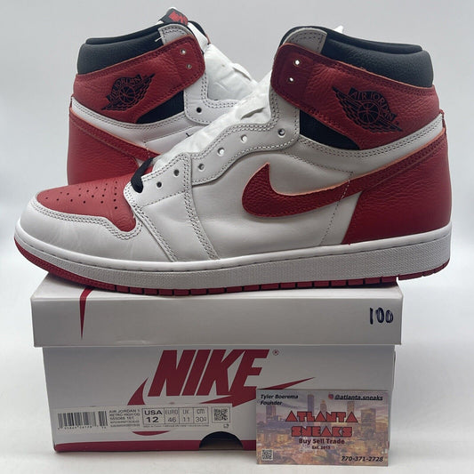 Size 12 - Jordan 1 Retro OG High Heritage Black White Red Leather (555088-161)