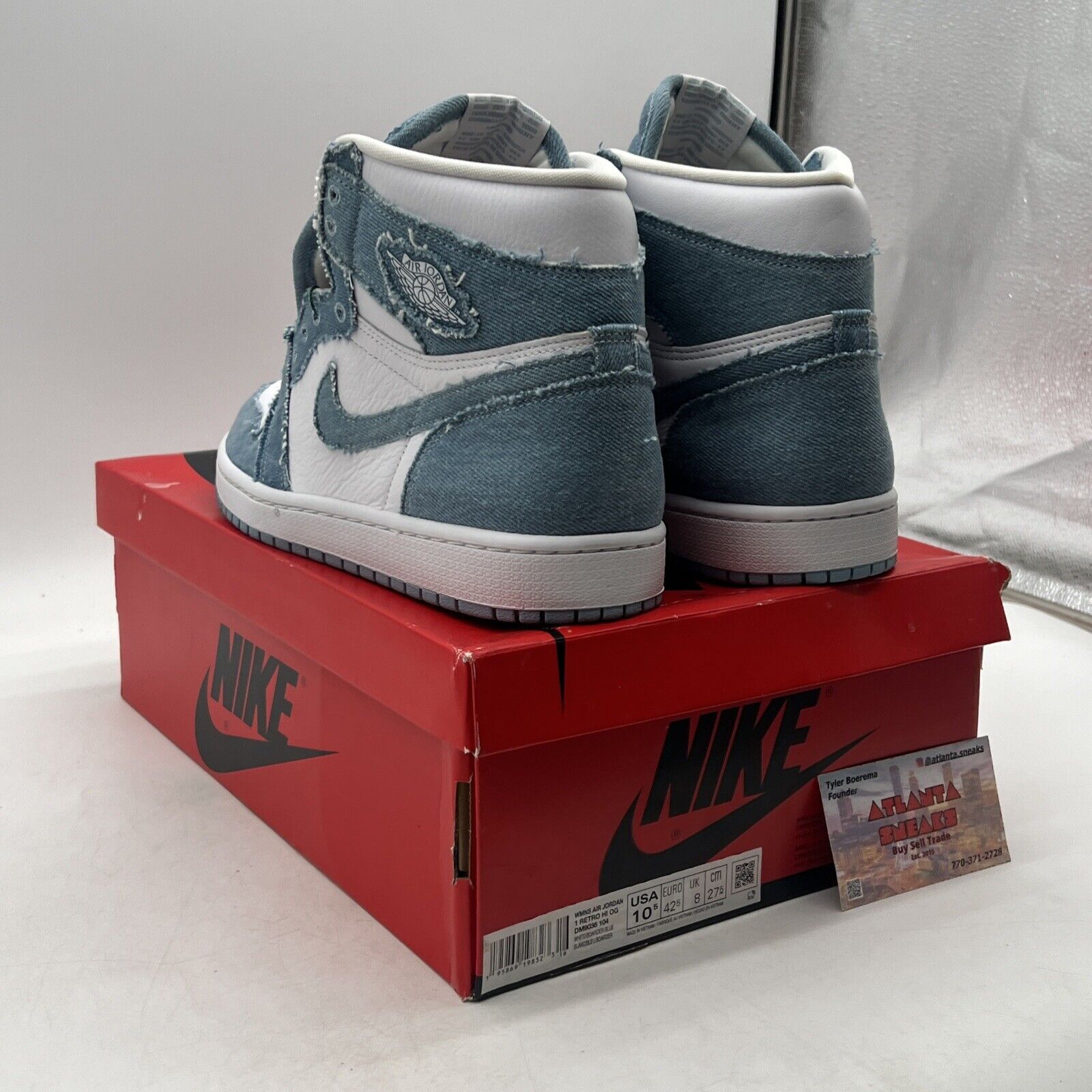 Size 10.5 - Jordan 1 High OG Denim 2022 White (DM9036-104)