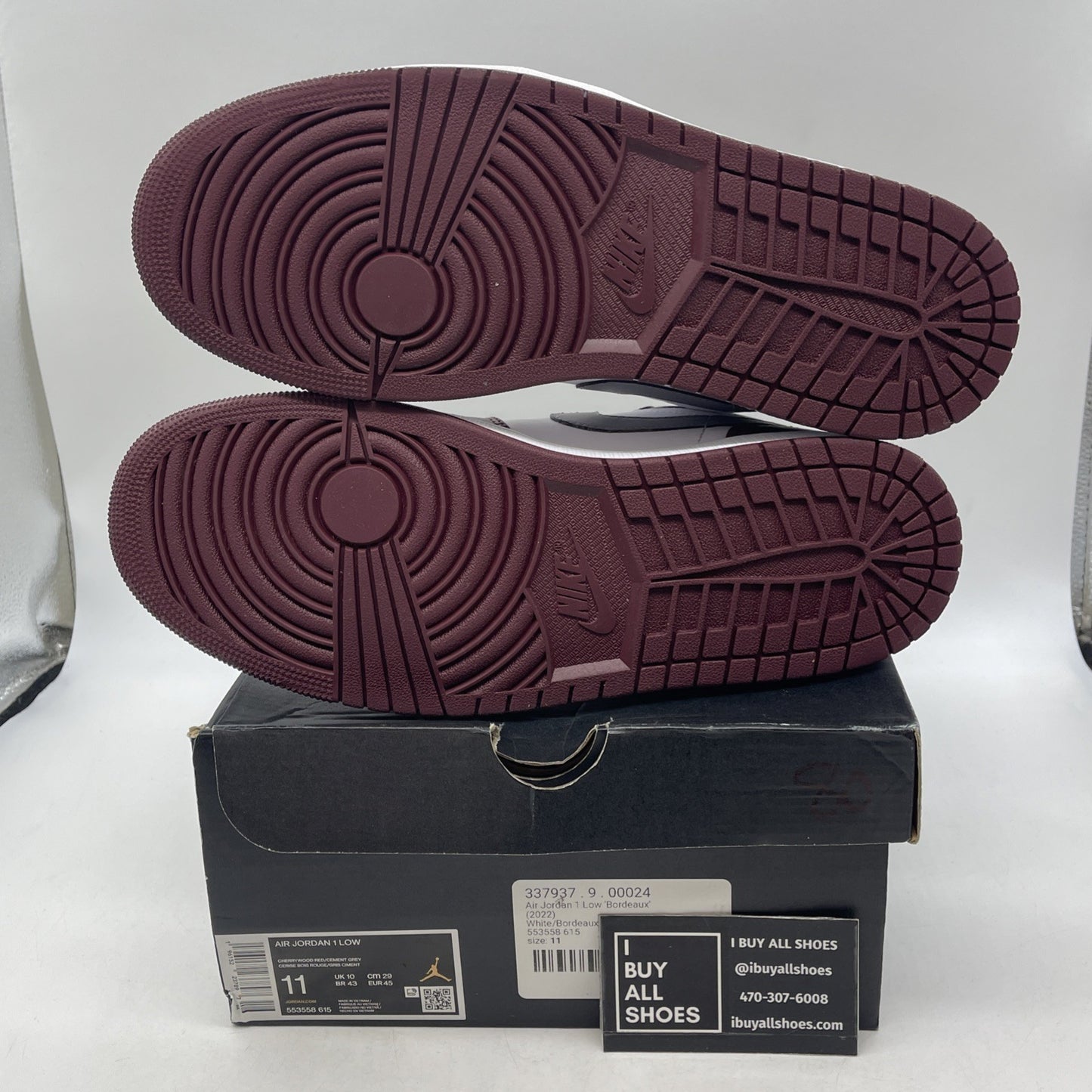 Size 11 - Air Jordan 1 Low Cherrywood Red 2022 (553558-615)