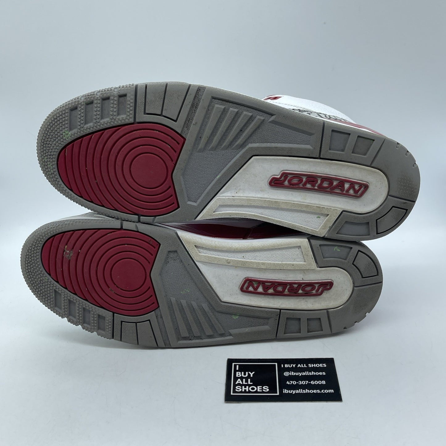 Size 11.5 - Jordan 3 Retro Mid Cardinal Red White Suede Leather (CT8532-126)