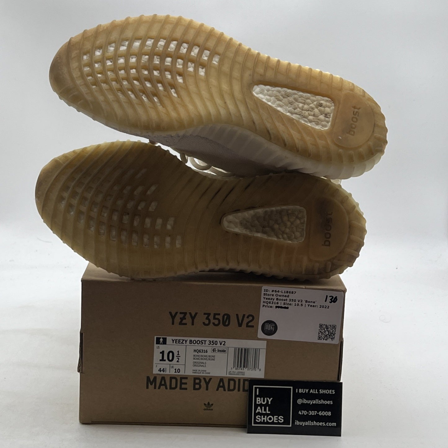Size 10.5 - adidas Yeezy Boost 350 V2 Low Bone (HQ6316)