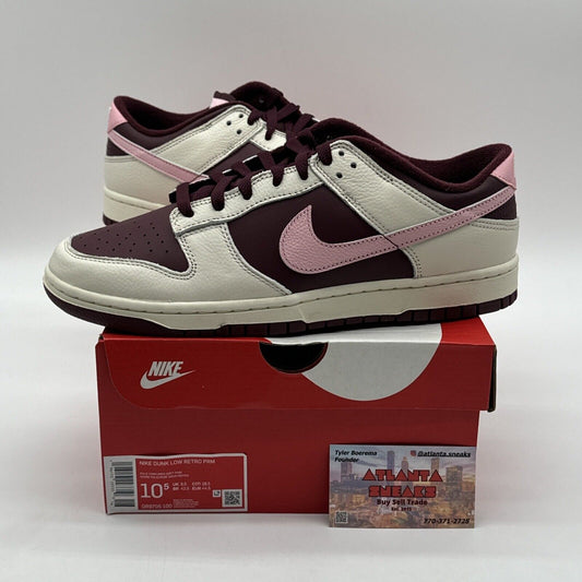 Size 10.5 - Nike Dunk Low Premium Valentine's Day Pink Red Cream Premium Leather