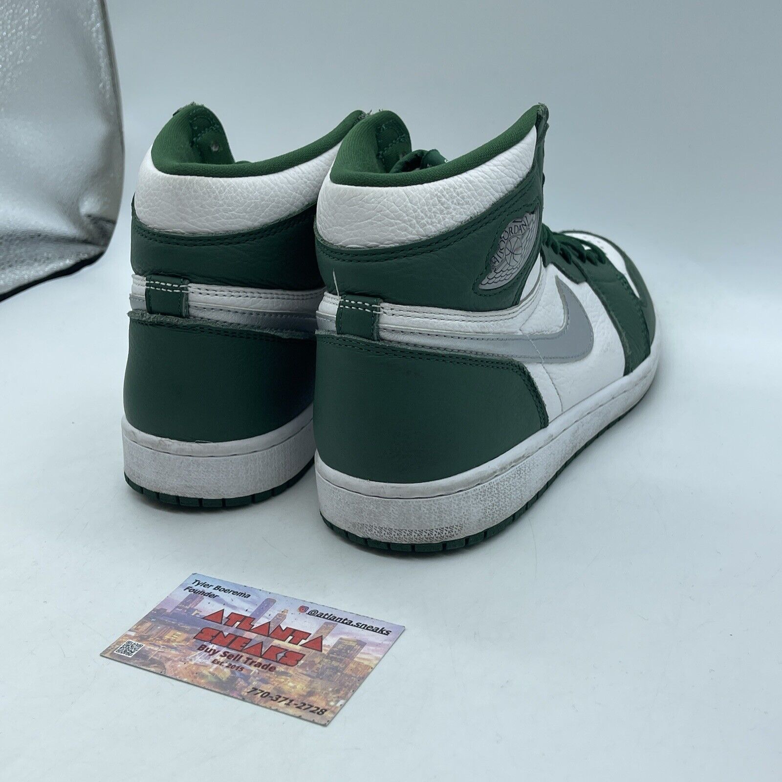 Size 8.5 - Jordan 1 Retro OG High Gorge Green Silver White Leather (DZ5485-303)