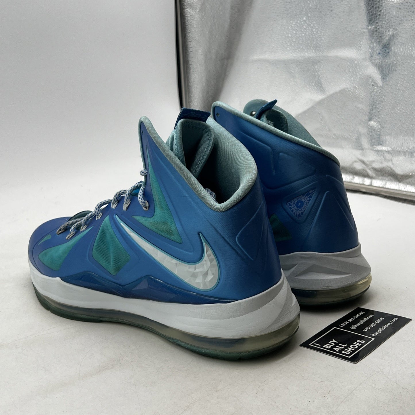Size 13 - Nike LeBron 10+ Sport Pack Blue Diamond (542244-400)