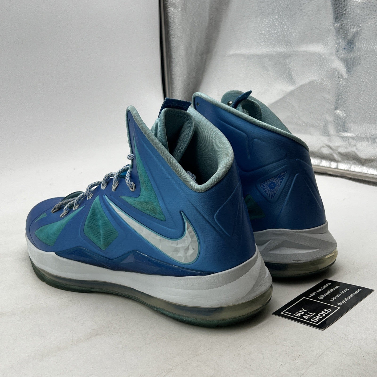 Size 13 - Nike LeBron 10+ Sport Pack Blue Diamond (542244-400)
